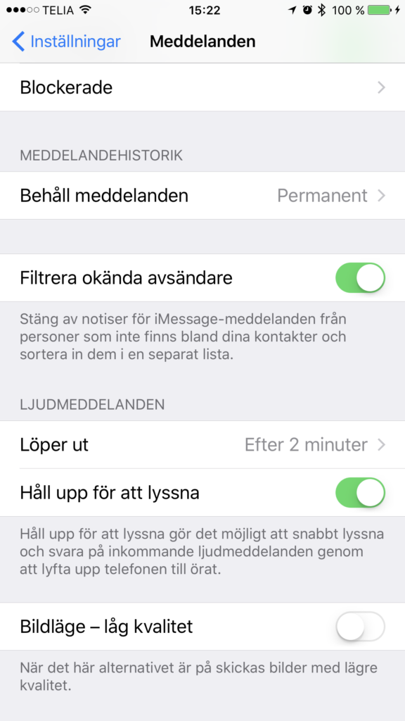 Så får du tyst på iMessage-meddelanden från okända