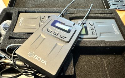 Till salu: Boya WM-8 trådlösa mikrofoner i nyskick